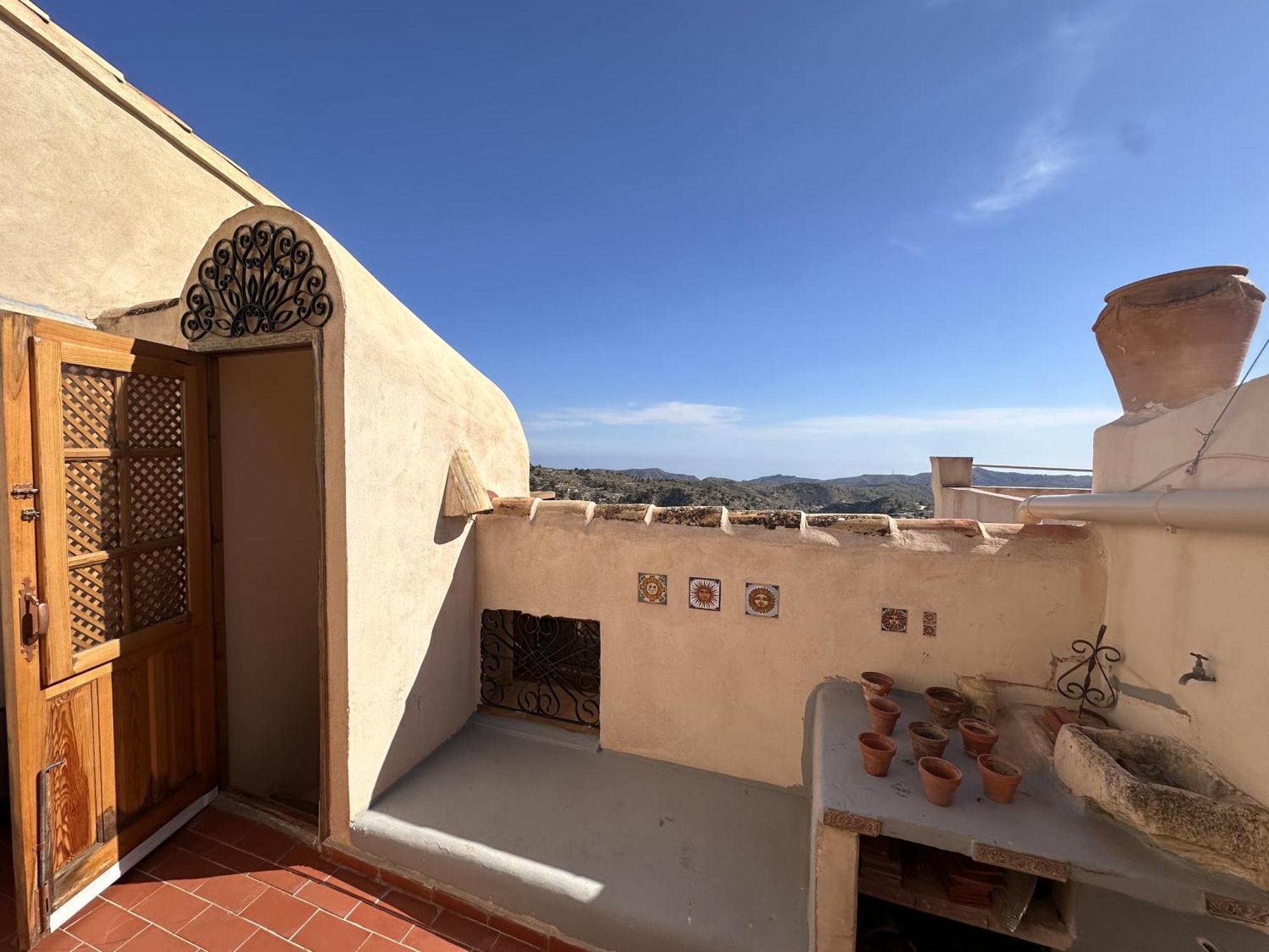 Casa Con Vistas Al Mar Y Patio De Buganvillas Aigues Esterno foto